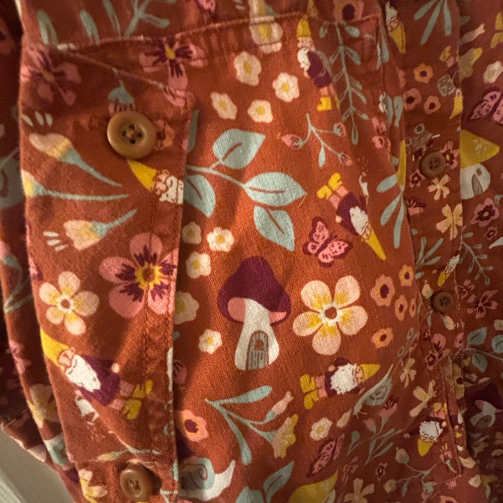 Floral Button-Up Shirt Dress - Picture 4 of 7